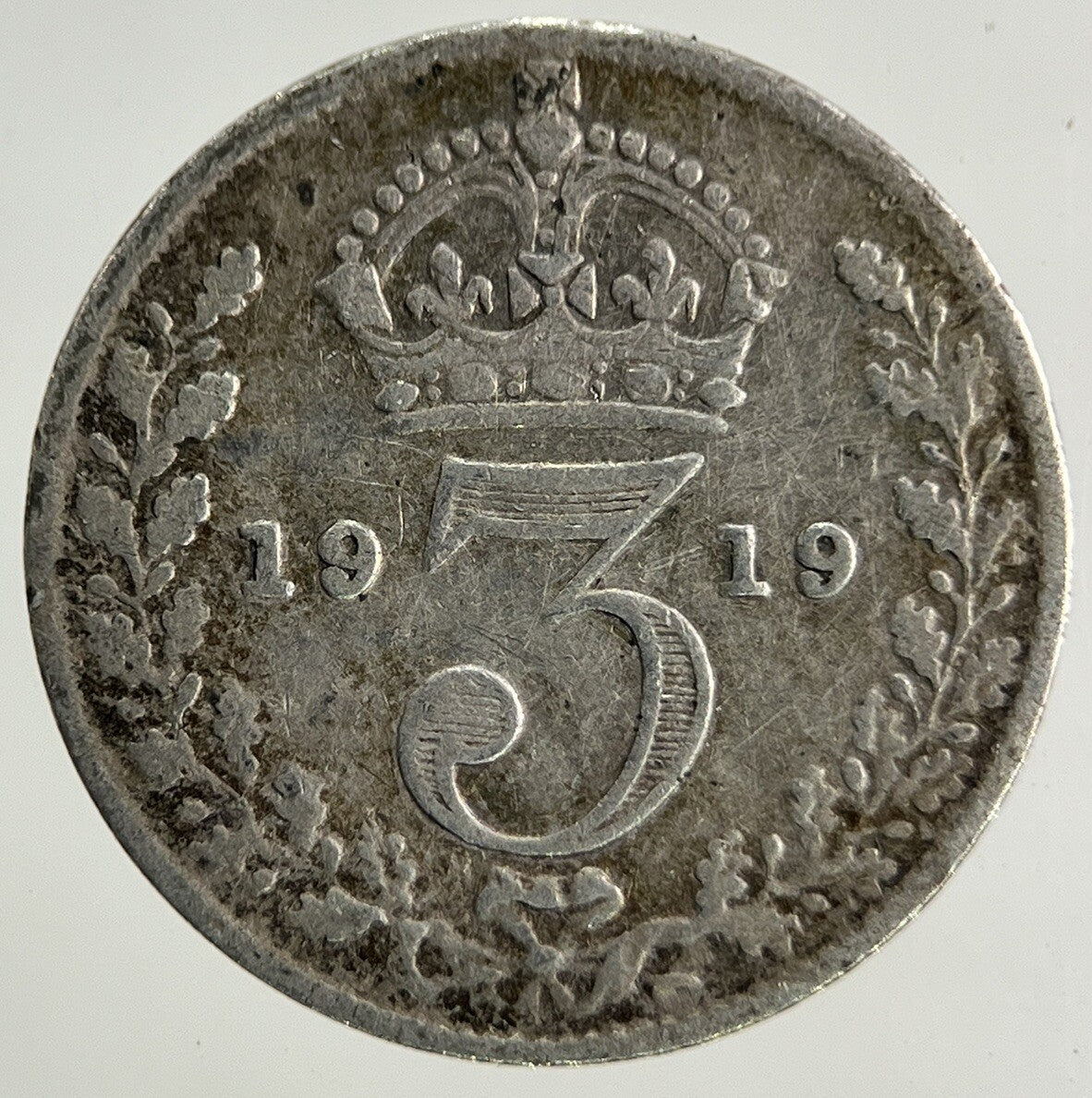 1919 George V Threepence Silver Coin | Fine Collectable Grade