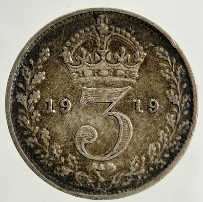 1919 George V Threepence Silver Coin | Fine Collectable Grade