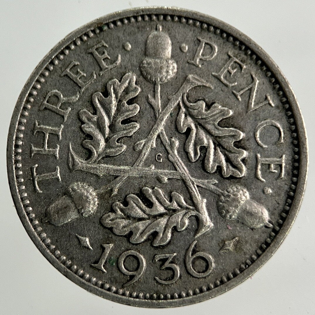 1936 George V Threepence Silver Coin | Fine Collectable Grade