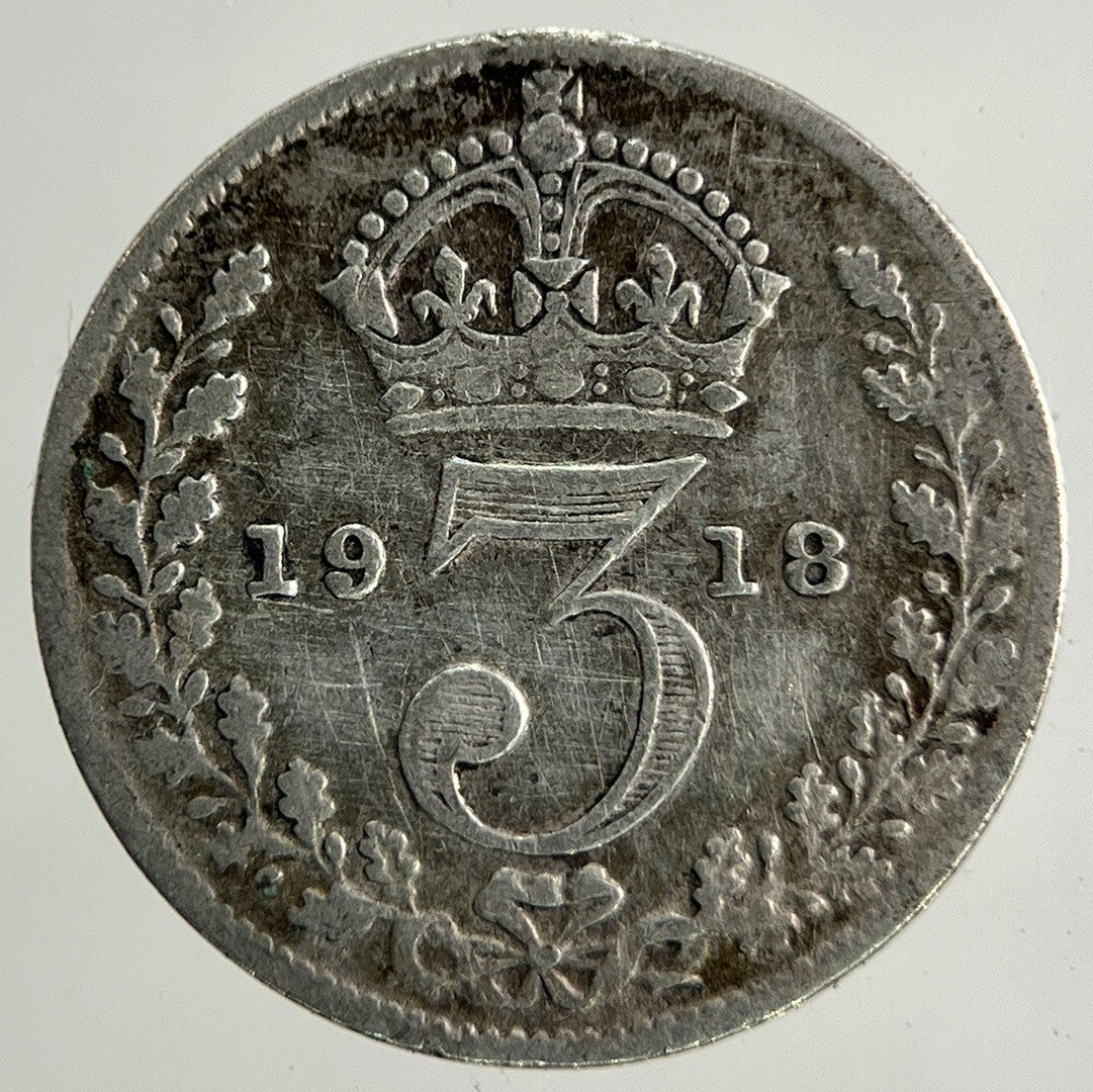 1918 George V Threepence Silver Coin | Fine Collectable Grade