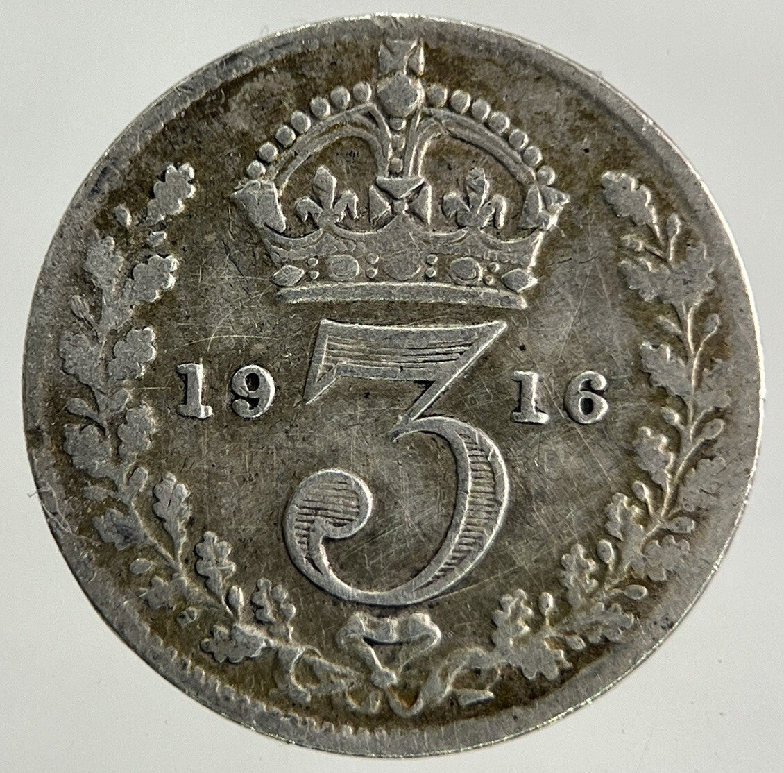 1916 George V Threepence Silver Coin | Fine Collectable Grade