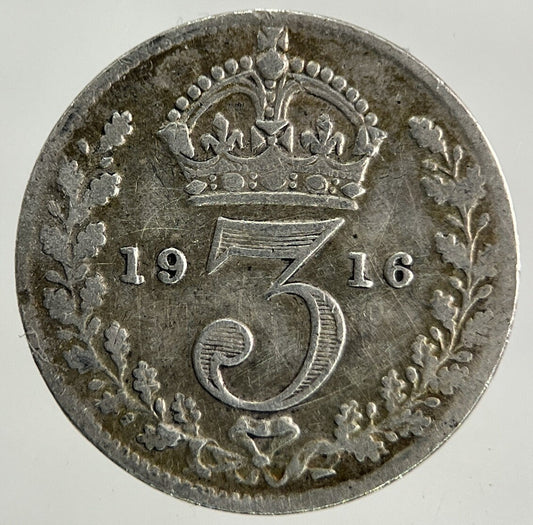 1916 George V Threepence Silver Coin | Fine Collectable Grade
