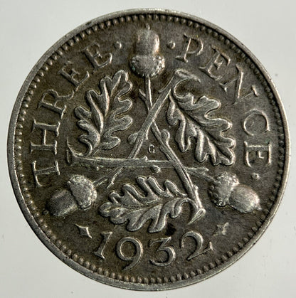 1932 George V Threepence Silver Coin | Fine Collectable Grade