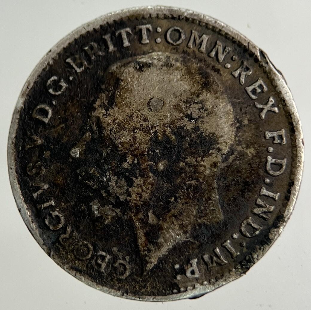 1916 George V Threepence Silver Coin | Fine Collectable Grade