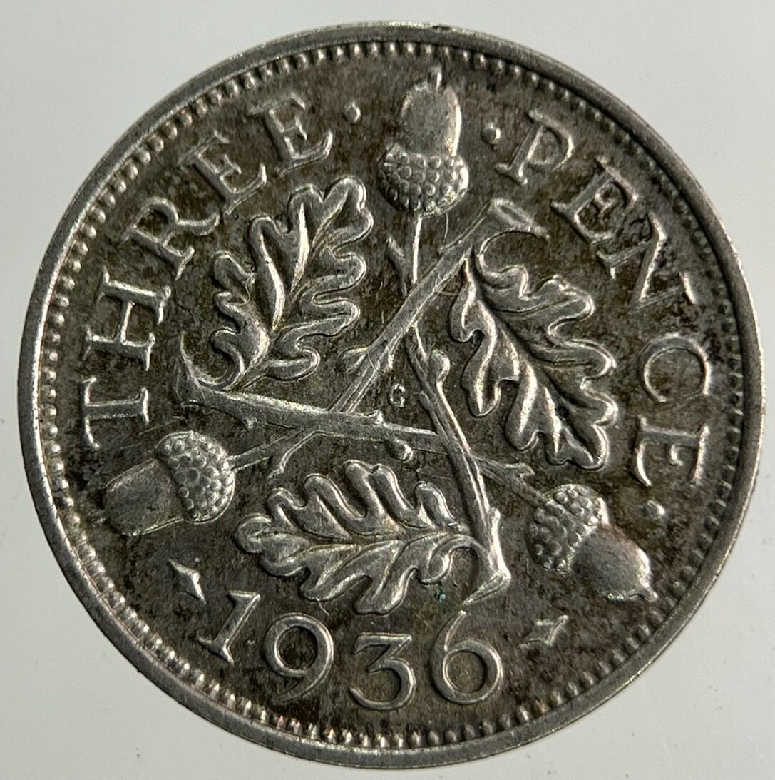 1936 George V Threepence Silver Coin | Very High Grade