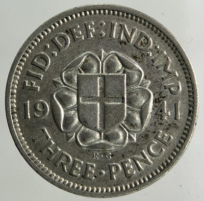 1941 George VI Threepence Silver Coin | Fine Collectable Grade