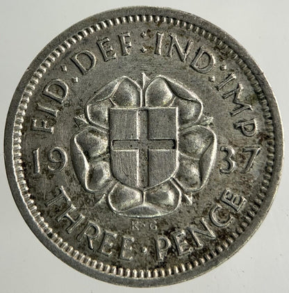 1937 George VI Threepence Silver Coin | Fine Collectable Grade