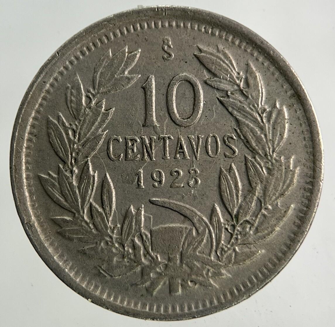 1923 Chile 10 Centavos Coin | Very High Grade
