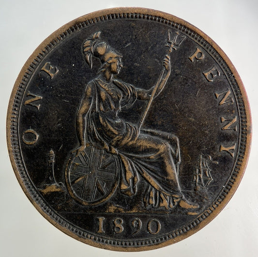 1890 Victoria One Penny Coin | Very High Grade
