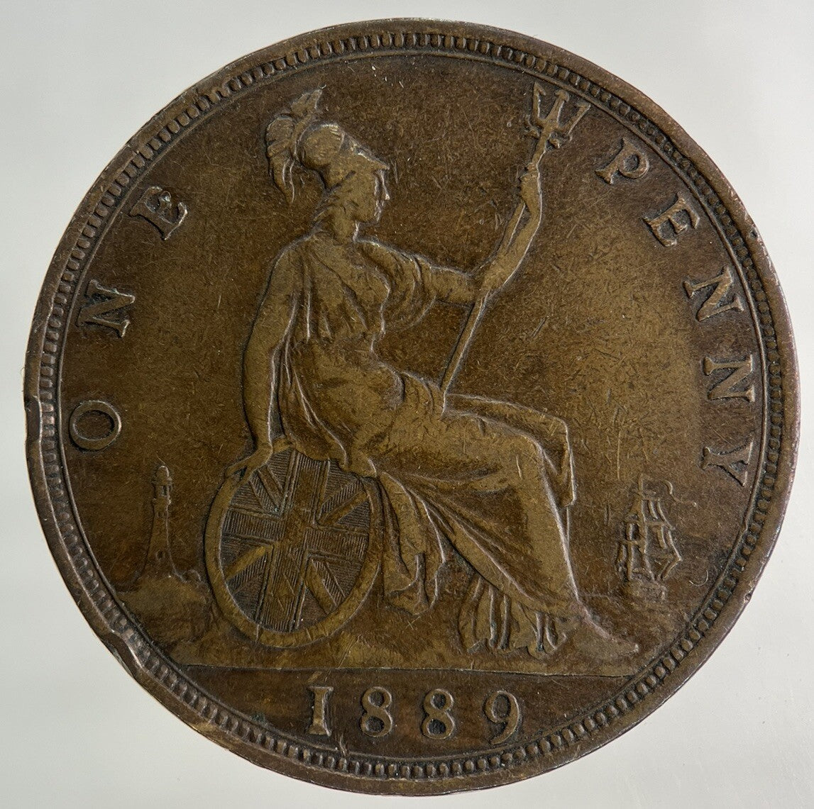 1889 Victoria One Penny Coin | Very High Grade