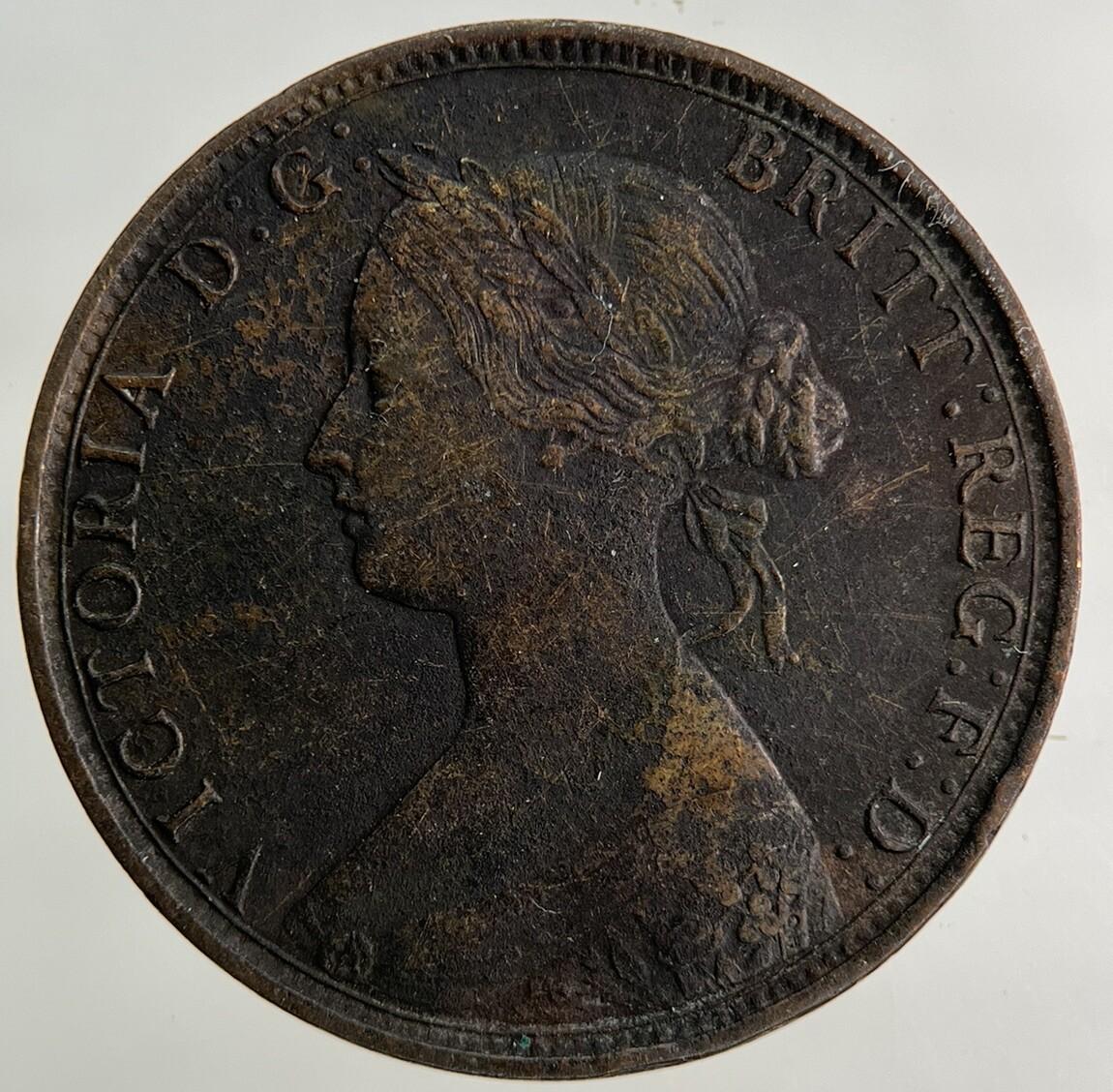 1862 Victoria One Penny Coin | Fine Collectable Grade