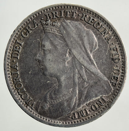 1897 Victoria Threepence Silver Coin | Fine Collectable Grade