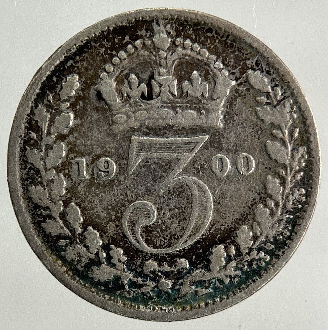 1900 Victoria Threepence Silver Coin | Fine Collectable Grade