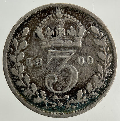 1900 Victoria Threepence Silver Coin | Fine Collectable Grade