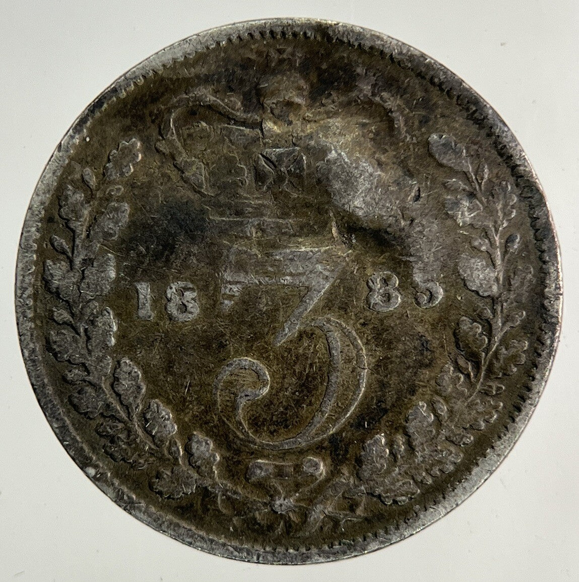 1885 Victoria Threepence Silver Coin | Collectable Grade