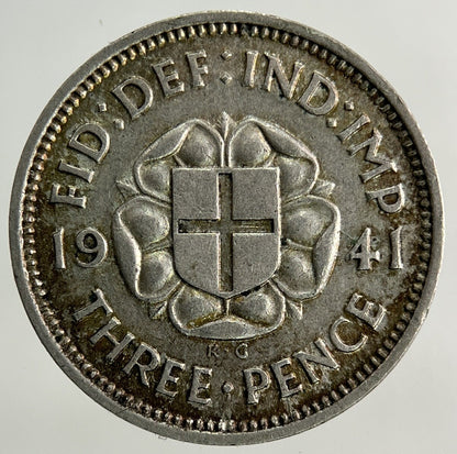 1941 George VI Threepence Silver Coin | Fine Collectable Grade