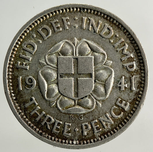 1941 George VI Threepence Silver Coin | Fine Collectable Grade