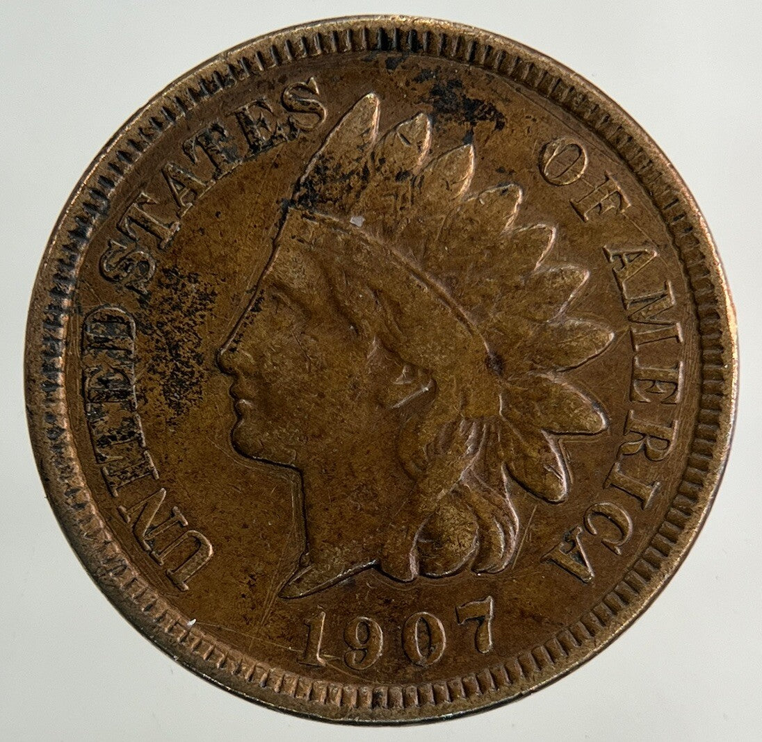 1907 US USA One Cent Coin | Fine Collectable Grade