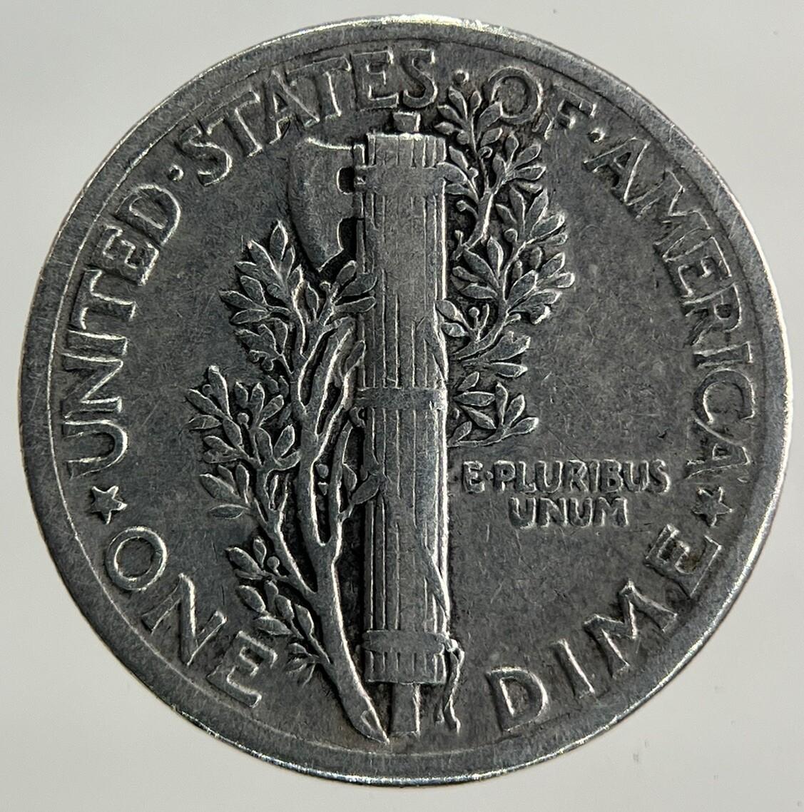 1935 US USA Mercury One Dime Silver Coin | Fine Collectable Grade