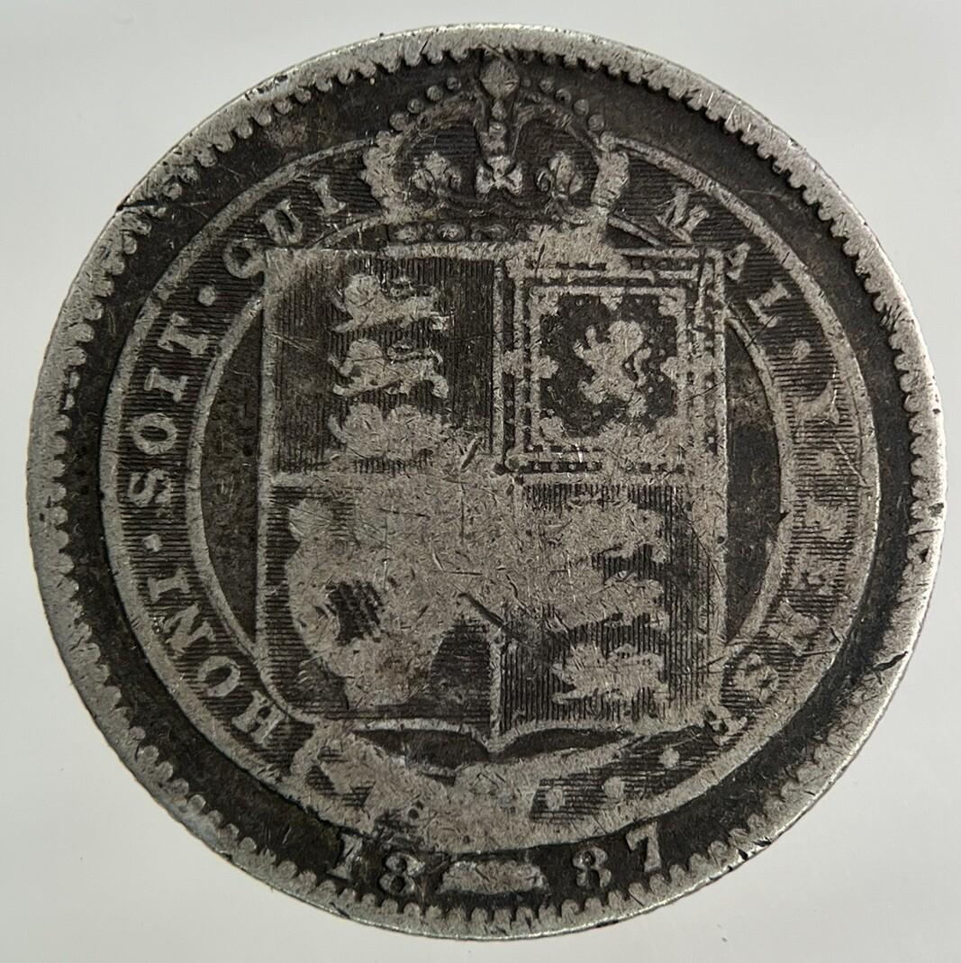 1887 Victoria Shilling Silver Coin | Collectable Grade