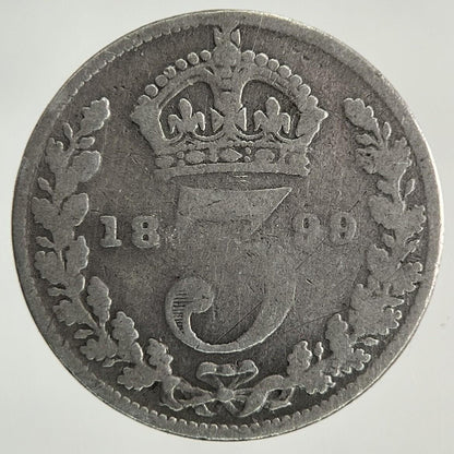 1899 Victoria Threepence Silver Coin | Collectable Grade
