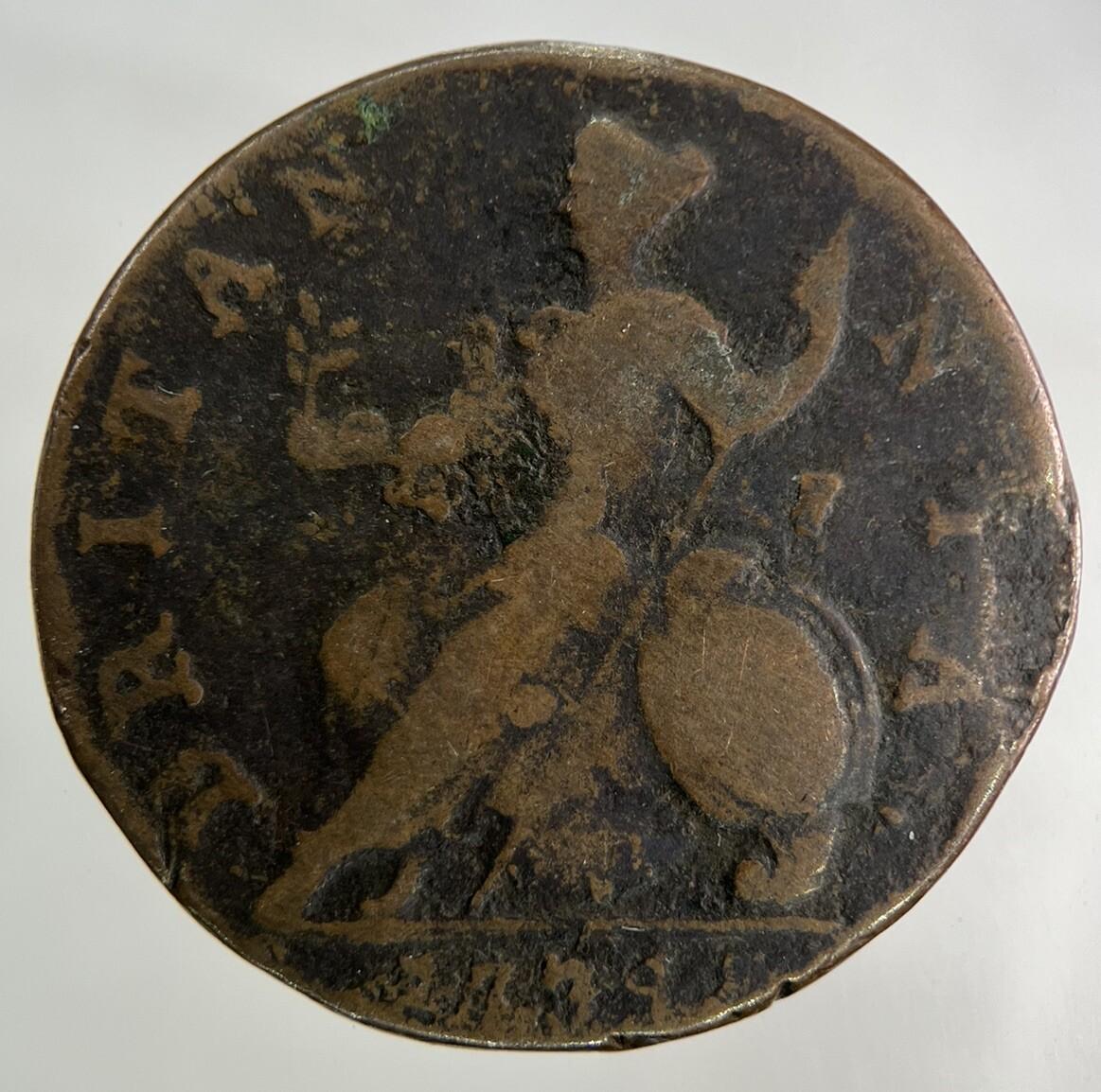 1739 George II 2nd Half-Penny Coin | Collectable Grade