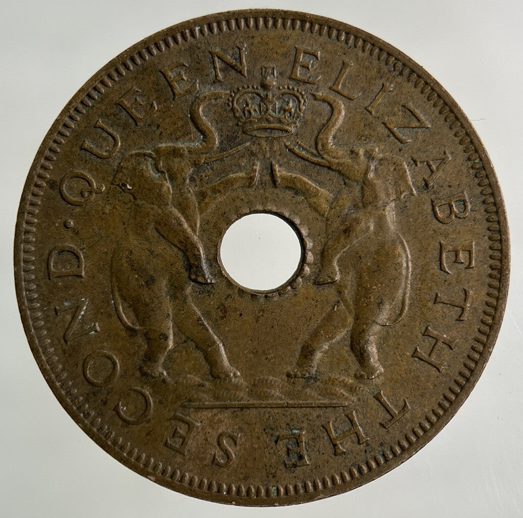 1957 Africa Rhodesia One Penny Coin | Fine Collectable Grade