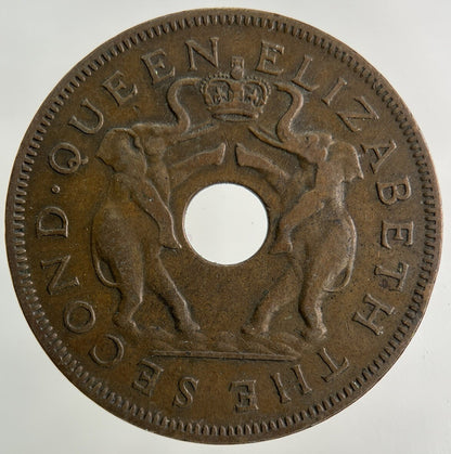 1956 Africa Rhodesia One Penny Coin | Fine Collectable Grade