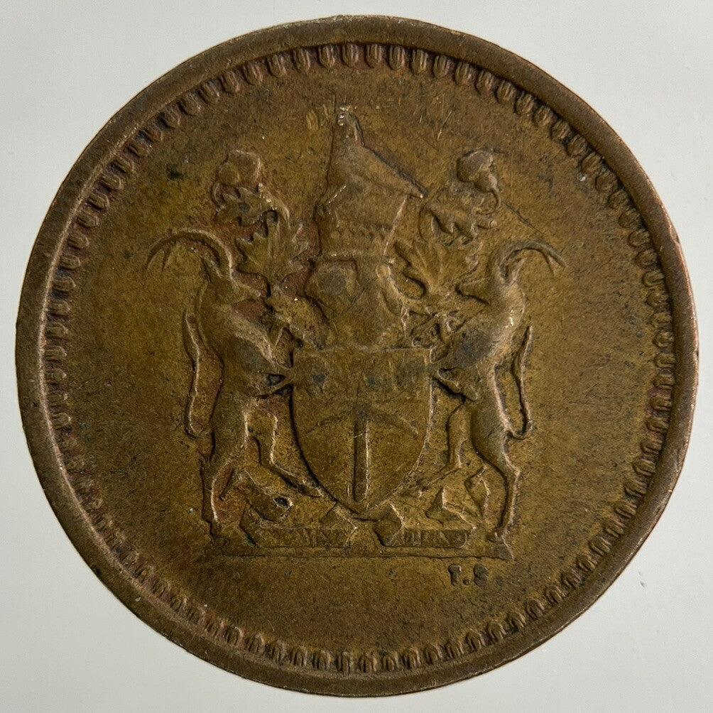 1975 Africa Rhodesia One Cent 1c Coin | Fine Collectable Grade