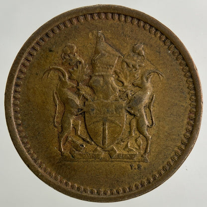 1975 Africa Rhodesia One Cent 1c Coin | Fine Collectable Grade
