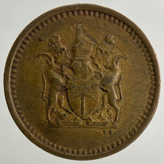 1975 Africa Rhodesia One Cent 1c Coin | Fine Collectable Grade