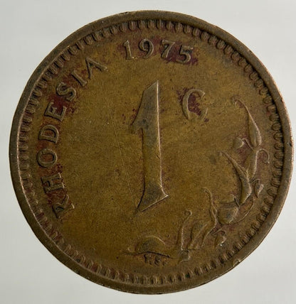 1975 Africa Rhodesia One Cent 1c Coin | Fine Collectable Grade