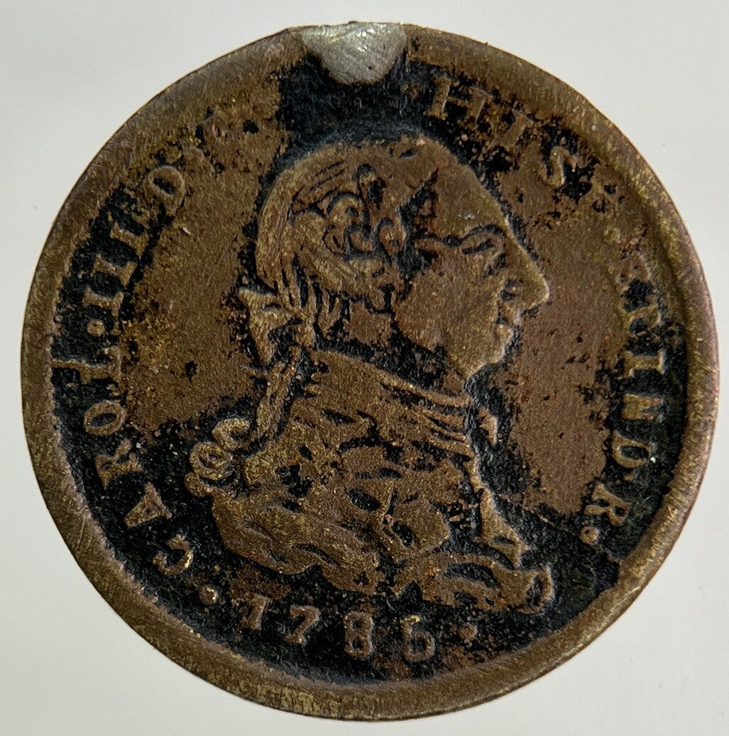 1785 Spain Small Maravedis Coin | Fine Collectable Grade