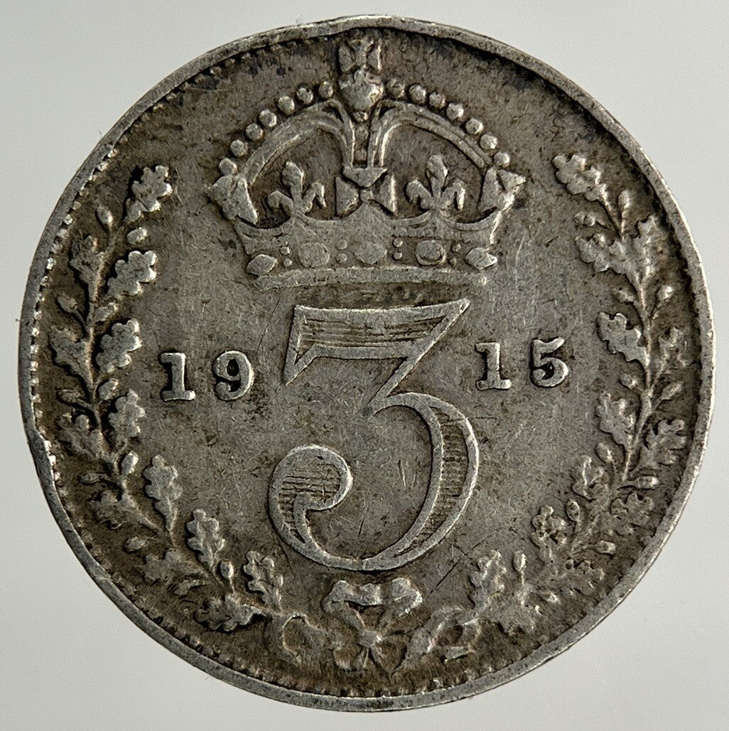 1915 George V Threepence Silver Coin | Fine Collectable Grade