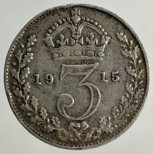 1915 George V Threepence Silver Coin | Fine Collectable Grade