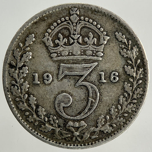 1916 George V Threepence Silver Coin | Fine Collectable Grade