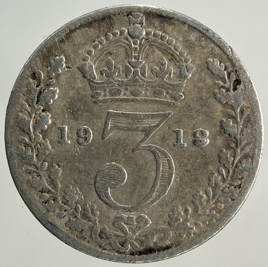 1918 George V Threepence Silver Coin | Fine Collectable Grade