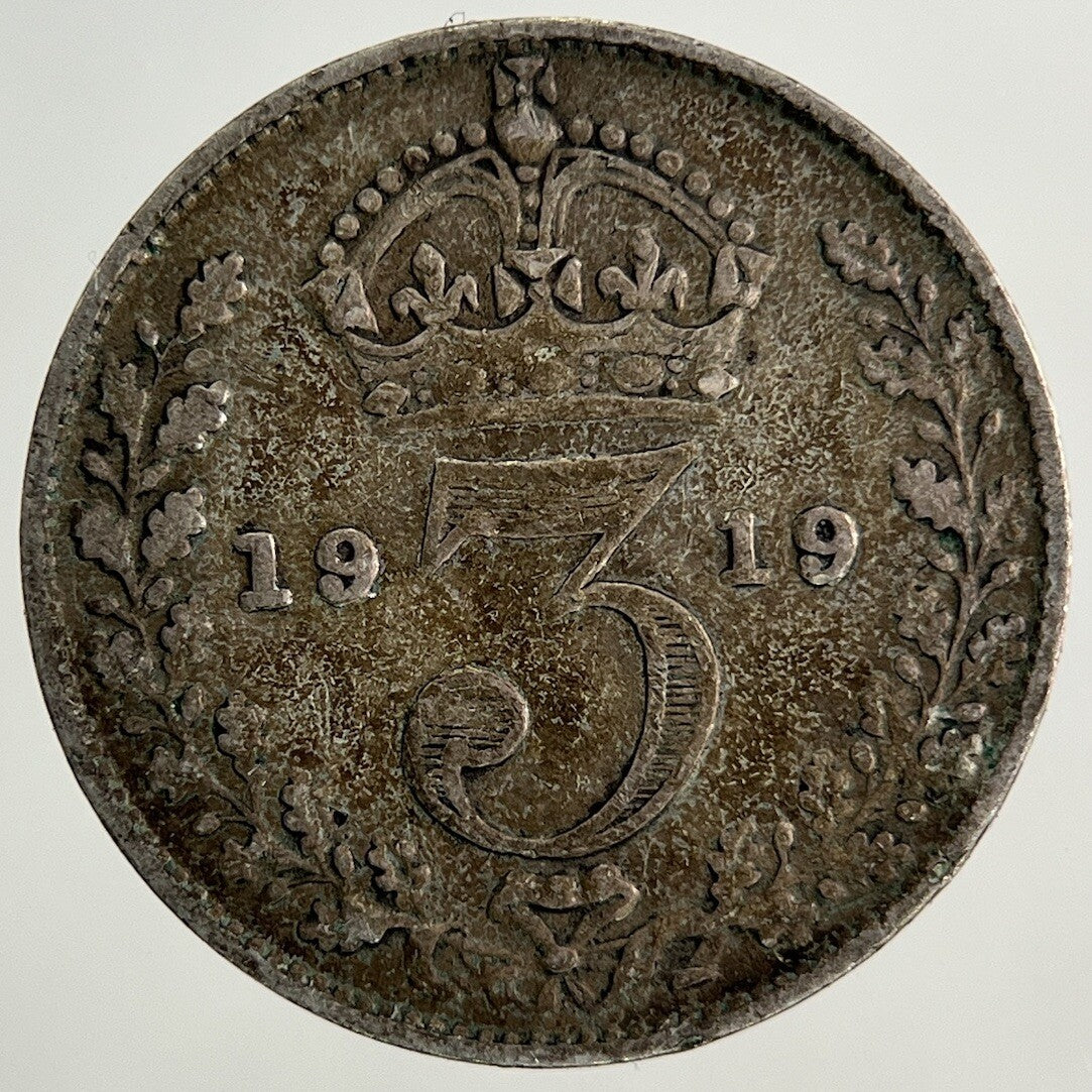 1919 George V Threepence Silver Coin | Fine Collectable Grade
