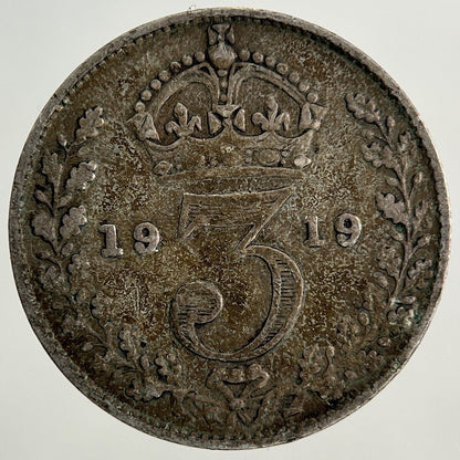 1919 George V Threepence Silver Coin | Fine Collectable Grade
