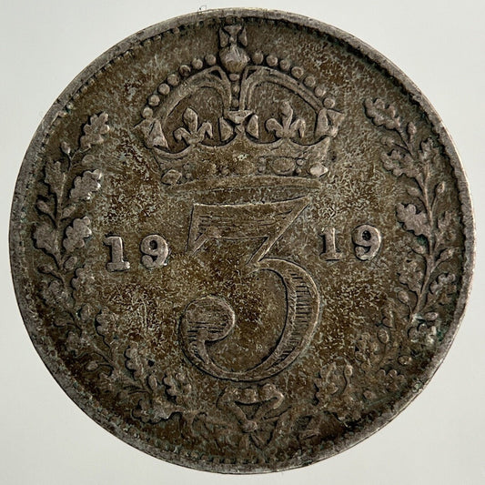 1919 George V Threepence Silver Coin | Fine Collectable Grade