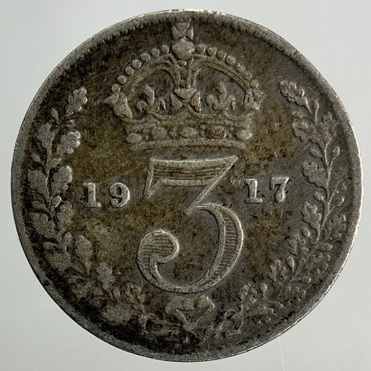 1917 George V Threepence Silver Coin | Fine Collectable Grade