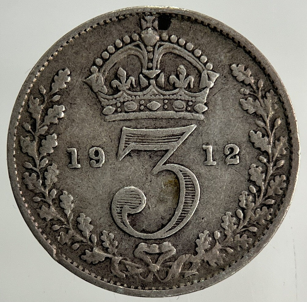1912 George V Threepence Silver Coin | Fine Collectable Grade