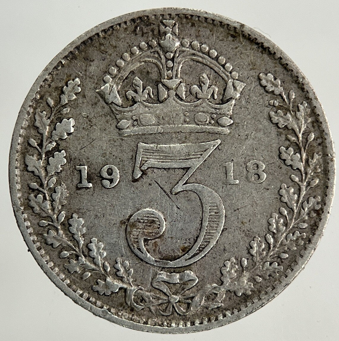 1918 George V Threepence Silver Coin | Fine Collectable Grade
