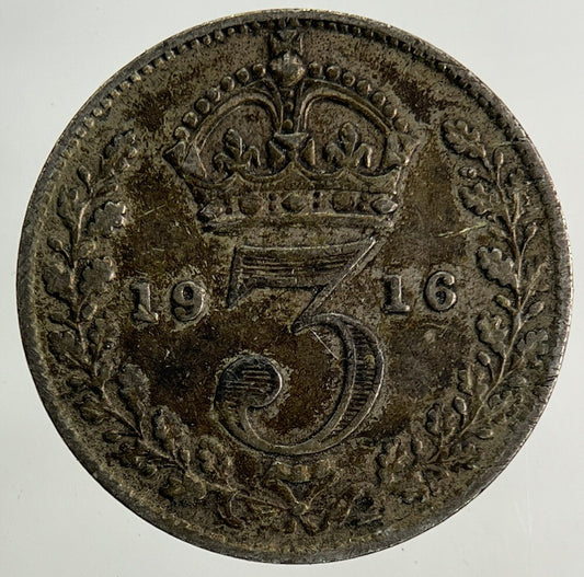 1916 George V Threepence Silver Coin | Fine Collectable Grade