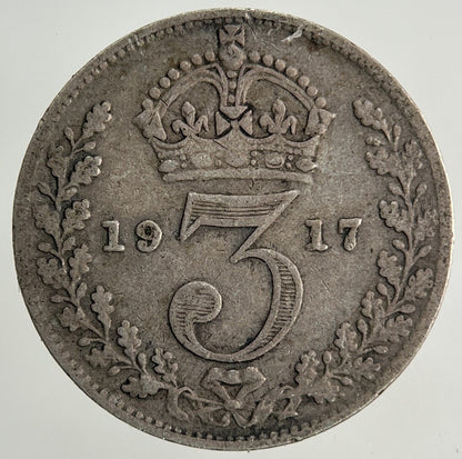 1917 George V Threepence Silver Coin | Fine Collectable Grade