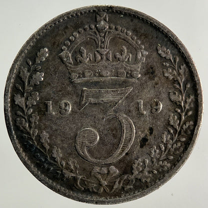1919 George V Threepence Silver Coin | Fine Collectable Grade
