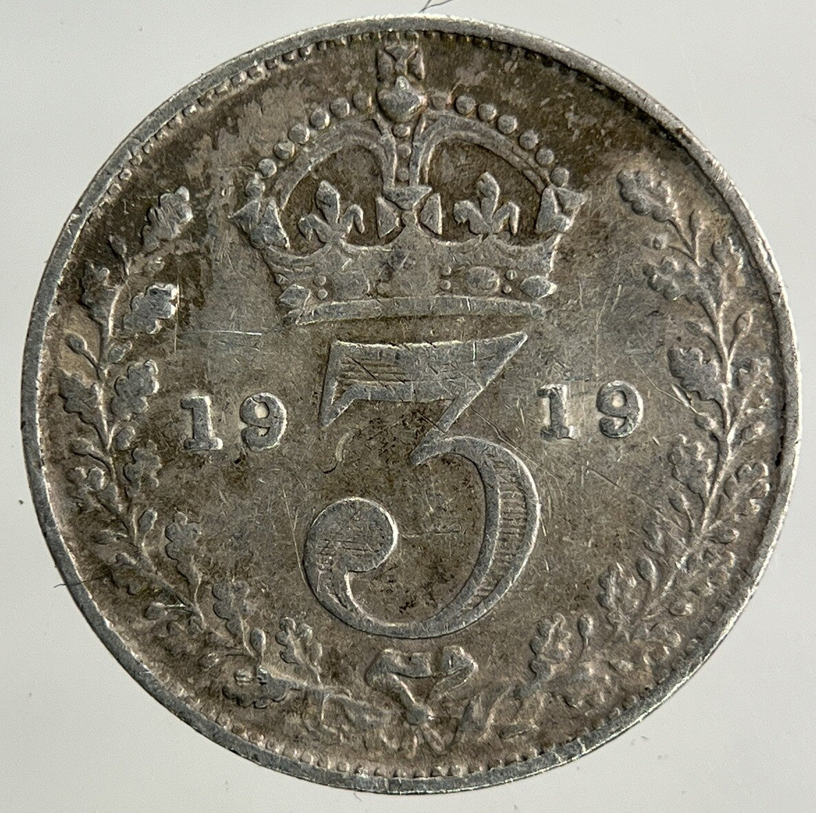 1919 George V Threepence Silver Coin | Fine Collectable Grade