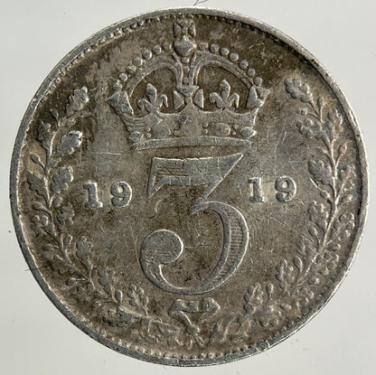 1919 George V Threepence Silver Coin | Fine Collectable Grade
