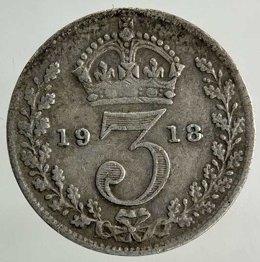 1918 George V Threepence Silver Coin | Fine Collectable Grade