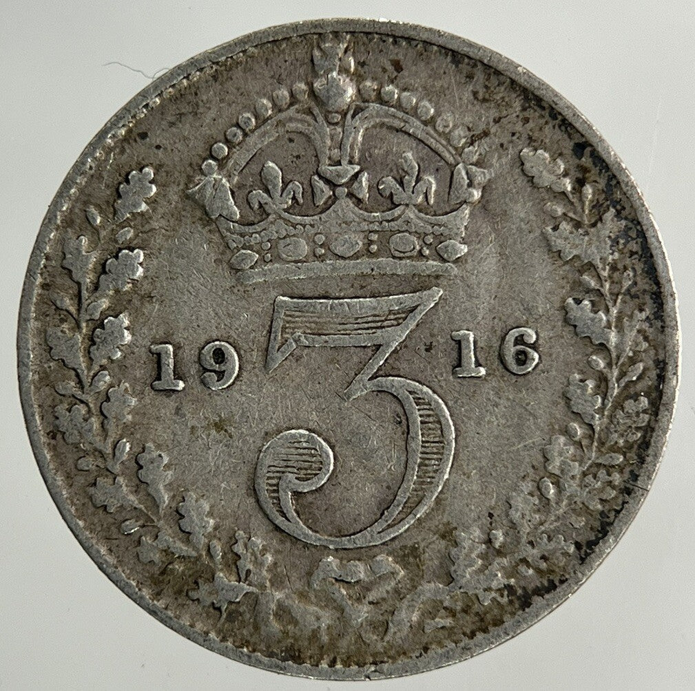 1916 George V Threepence Silver Coin | Fine Collectable Grade